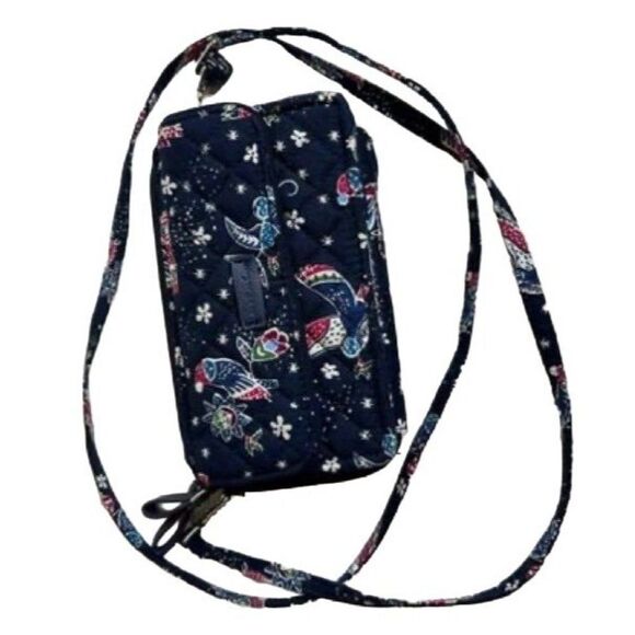 𝅺VERA Bradley Wallet (Purse) On Shoulder Strap   Navy - Picture 1 of 1